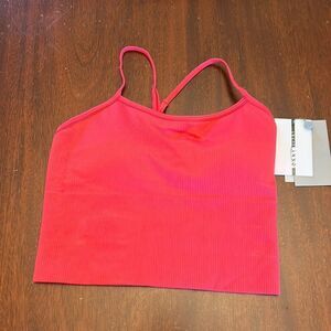 DKNY Sport hot pink wicking removable cup sports bra Size S New